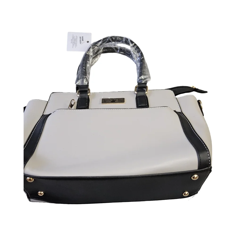 New Beverly Hills Polo Club Grey and Black Satchel/Crossbody